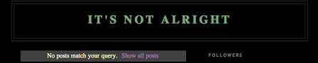 © Blogger Die Titelseite von Lily Allen's Blog